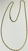 10KT YELLOW GOLD 7.70 GRS 22 INCH ROPE CHAIN