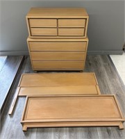 Modern Bedroom Set, Dresser w/ Bedframe