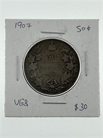 1907 Canada Silver 50 cents