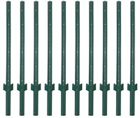 LADECH 4 Feet Metal Fence Post - 10 Pack
