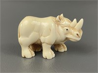 Japanese Netsuke Pre-Banned African Ivory Rhino
