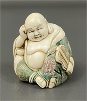 Japanese Netsuke Pre-Banned African Ivory Buddha