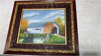 Offutt’s Ford Bridge painting O.O.C. Signed