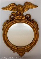 Vintage Syroco Convex Eagle Wall Mirror #4010