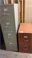 4-drawer and 2-drawer file cabinet