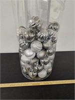 Quantity Silver Christmas Bulbs- Plastic