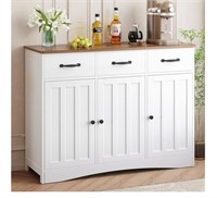 Gizoon Farmhouse Storage Cabinet with 3 Drawers