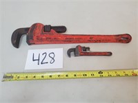 2 Ridgid Pipe Wrenches - 18" and 6"