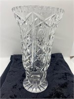 Vintage Clear Cut Crystal Footed Glass Bud Vase
