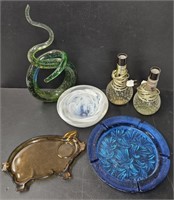 Art Glass Lot incl Controlled Bubble Lamps