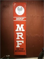 Original MRF Tyre Vertical Enamel Sign