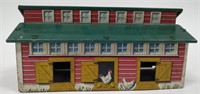 Vintage Marx Tin Litho Chicken Coop Building