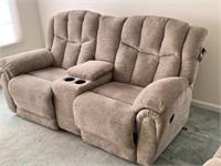 Upholstered Couch w/Dual Recliners NICE!