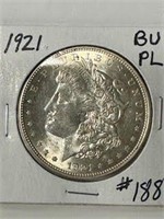 1921 Morgan Dollar - BU PL