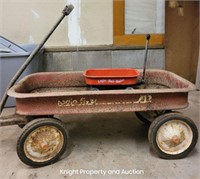 Big Radio Flyer Wagon and Small Little Red Racer