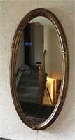 Vintage Oval Wall Mirror (42"H)