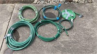 Assortment of garden hoses
