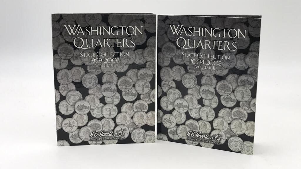 2 Washington Quarters State Coin Collection Books