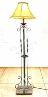 Traditional Wrought Iron Floor Lamp W/ Shade