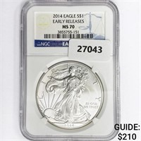 2014 American Silver Eagle NGC MS70