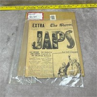 1945 "Japs Quit" Newspaper