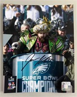 Jason Kelce Signed 2018 Superbowl Speech Photo