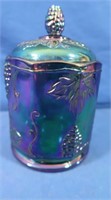 Carnival Glass Jar w/Lid