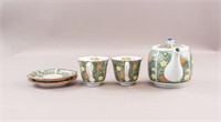 Japanese Jinsho Kiln Porcelain Tea Set