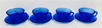 VINTAGE LOT OF COBALT CUPS AND SAUCERS