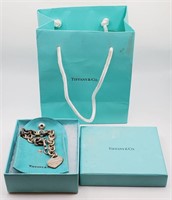 (JL) Tiffany & Co. Sterling Silver Heart Bracelet