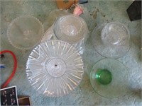 Assorted Glass Cake Stands and Bowls