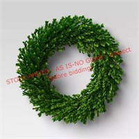 Threshold Preserved Boxwood Wreath, 21.25in