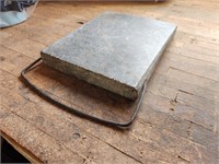 Antique soapstone warming stone buggy footwarmer