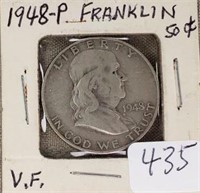 1948P Franklin Half Dollar VF