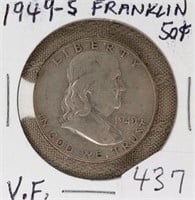 1949S  Franklin Half Dollar VF