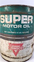 Conoco Super Motor Oil Can