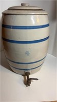 Antique 4 Gallon Stoneware Crock w Spigot 15in