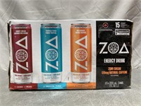 Zoa Energy Drink 15 Pack (Missing 3, BB 12/05/24)