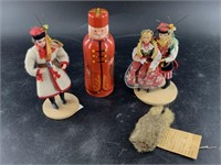 4 Lovely Polish Christmas figurines tallest is 6"