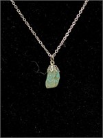Turquoise stone necklace real turquoise stone