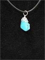 Turquoise stone necklace. Real turquoise stone