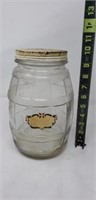 Barrel Glass Jar