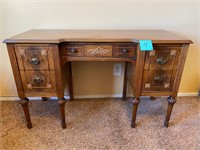 Vintage wooden desk with drawers #4