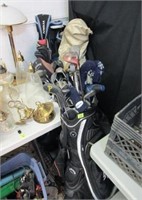 LOT OF GOLF CLUBS/BAGS
