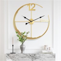 *NEW KEQAM Large Gold Wall Clock