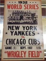 New york Yankees vs Chicago cubs 1932 poster
