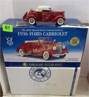 1936 Die Cast Ford Cabriolet 1:24 scale in box