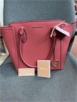 LG NS leather Tote purse color cinnamon