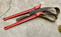 Two Rigid Strap Wrenches
