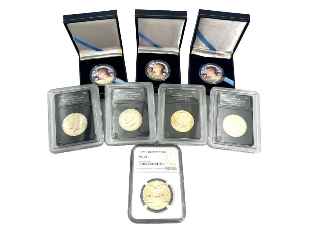 Kennedy & Olympic Half Dollar Collectors Coins